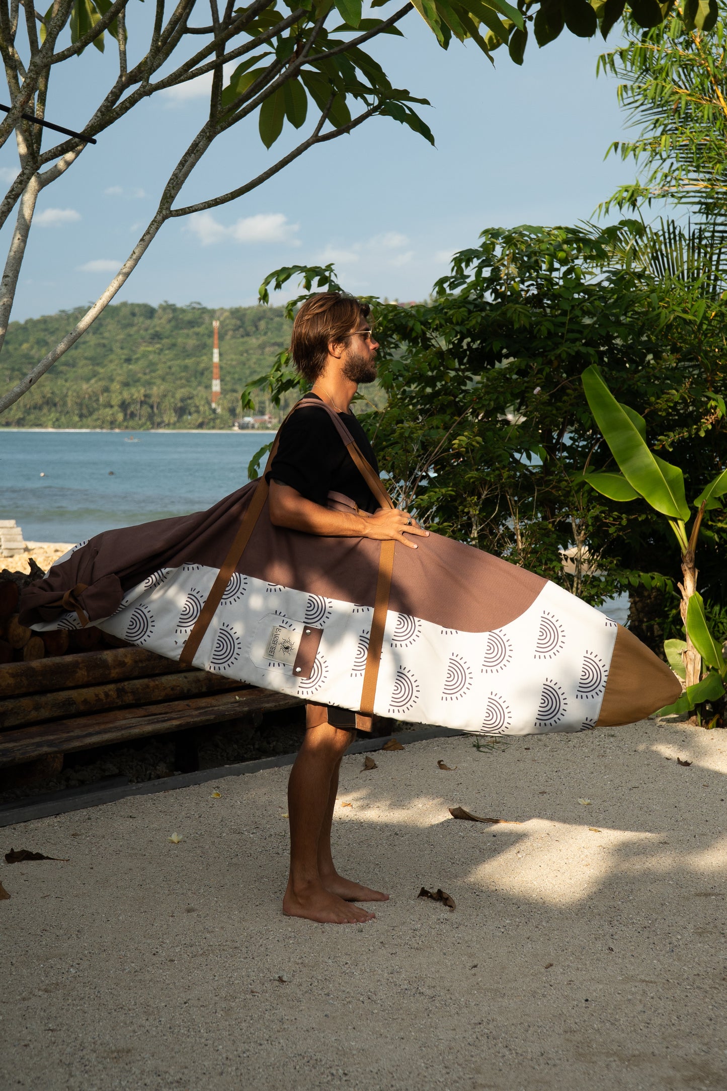 Canvas Surfboard Bag - Fish/Mid Length (Yorke Peninsula, Sand Dune Brown)