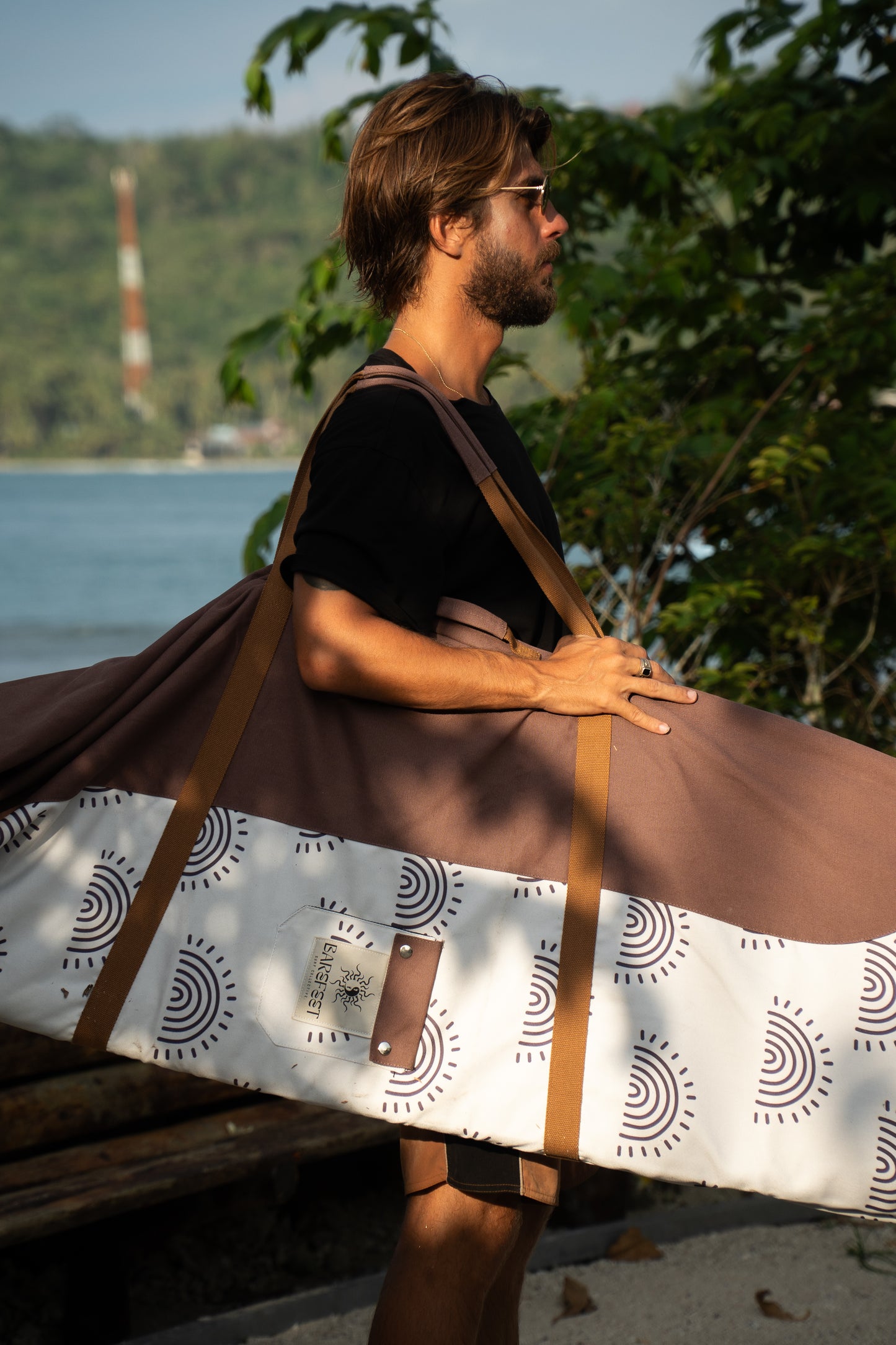 Canvas Surfboard Bag - Fish/Mid Length (Yorke Peninsula, Sand Dune Brown)